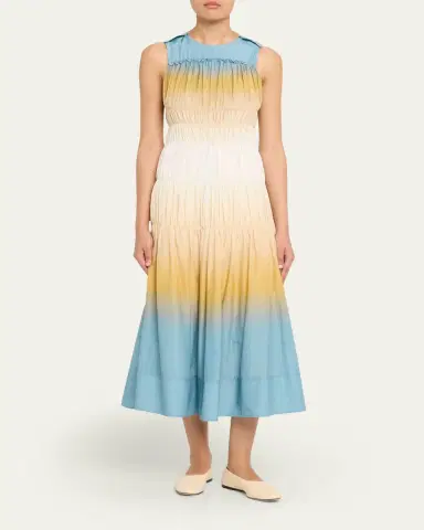 3.1 Phillip Lim Smocked Ombré Voile Midi Dress | Thumbnail 2 3.1 Phillip Lim Smocked Ombré Voile Midi Dress | Thumbnail 2