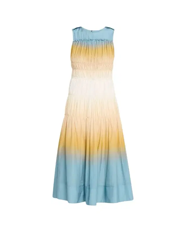 3.1 Phillip Lim Smocked Ombré Voile Midi Dress