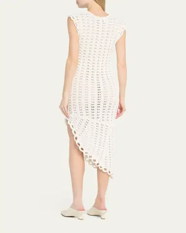 Loulou de Saison Malena Asymmetric Crochet Dress | Thumbnail 3 Loulou de Saison Malena Asymmetric Crochet Dress | Thumbnail 3