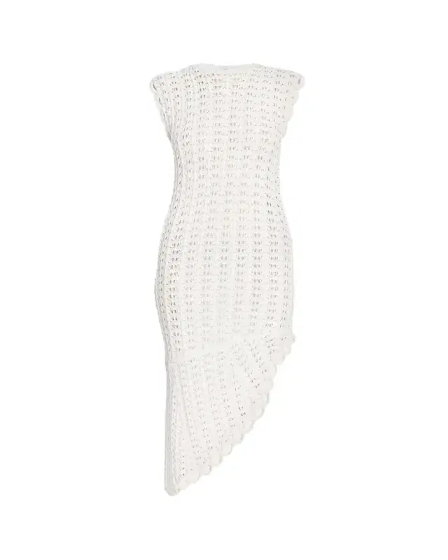 Loulou De Saison Malena Asymmetric Crochet Dress
