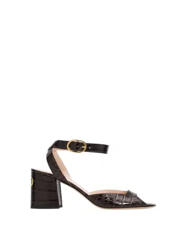 Valentino Garavani 75mm Fawcette Croc-Embossed Leather Sandals | Thumbnail 1 Valentino Garavani 75mm Fawcette Croc-Embossed Leather Sandals | Thumbnail 1
