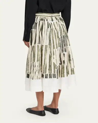 Jason Wu Collection Stripe Collage A-Line Midi Skirt | Thumbnail 3 Jason Wu Collection Stripe Collage A-Line Midi Skirt | Thumbnail 3