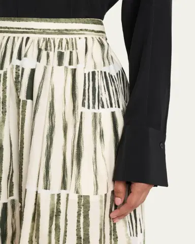 Jason Wu Collection Stripe Collage A-Line Midi Skirt | Thumbnail 5 Jason Wu Collection Stripe Collage A-Line Midi Skirt | Thumbnail 5
