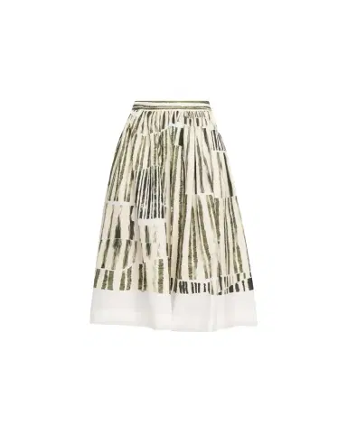 Jason Wu Collection Stripe Collage A-Line Midi Skirt | Thumbnail 1 Jason Wu Collection Stripe Collage A-Line Midi Skirt | Thumbnail 1