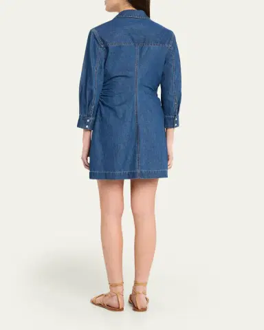 Veronica Beard Maura Denim Mini Dress | Thumbnail 3 Veronica Beard Maura Denim Mini Dress | Thumbnail 3