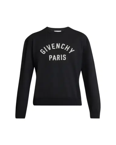 Givenchy Men's Embroidered Logo Cotton Crewneck Sweater | Thumbnail 1 Givenchy Men's Embroidered Logo Cotton Crewneck Sweater | Thumbnail 1