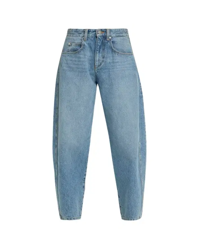 Isabel Marant Oriane Barrel-Leg Ankle Jeans
