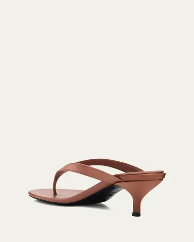 Miu Miu Satin Kitten-Heel Thong Sandals | Thumbnail 4