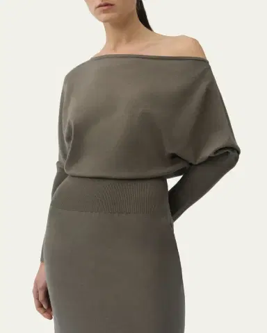 Simkhai Janese Off-Shoulder Midi Dress | Thumbnail 4 Simkhai Janese Off-Shoulder Midi Dress | Thumbnail 4