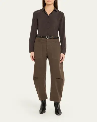 Nili Lotan Gaia Silk Button-Front Shirt | Thumbnail 2 Nili Lotan Gaia Silk Button-Front Shirt | Thumbnail 2