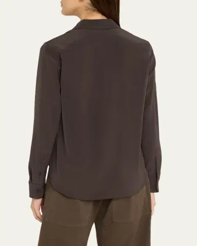 Nili Lotan Gaia Silk Button-Front Shirt | Thumbnail 3 Nili Lotan Gaia Silk Button-Front Shirt | Thumbnail 3