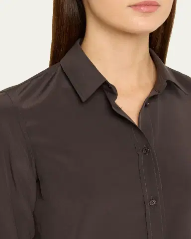 Nili Lotan Gaia Silk Button-Front Shirt | Thumbnail 5 Nili Lotan Gaia Silk Button-Front Shirt | Thumbnail 5