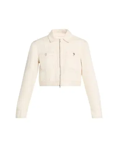 Veronica Beard Patty Cropped Denim Moto Jacket | Thumbnail 1