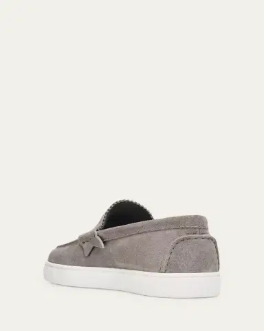 Christian Louboutin Men's The Harold I Flat Leather Red-Sole Boat Shoes | Thumbnail 2