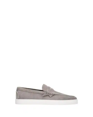 Christian Louboutin Men's The Harold I Flat Leather Red-Sole Boat Shoes | Thumbnail 1
