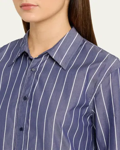 Nili Lotan Raphael Classic Striped Button-Down Shirt | Thumbnail 5 Nili Lotan Raphael Classic Striped Button-Down Shirt | Thumbnail 5