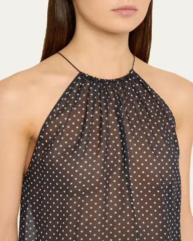 Nili Lotan Nikki Silk Polka Dot Halter Top | Thumbnail 5 Nili Lotan Nikki Silk Polka Dot Halter Top | Thumbnail 5