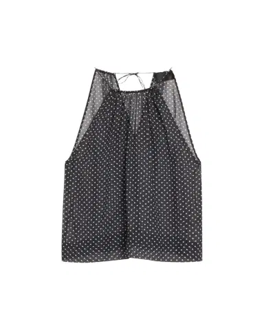 Nili Lotan Nikki Silk Polka Dot Halter Top | Thumbnail 1 Nili Lotan Nikki Silk Polka Dot Halter Top | Thumbnail 1