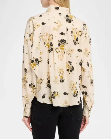Isabel Marant Fedry Floral-Print Silk Neck-Scarf Blouse | Thumbnail 2 Isabel Marant Fedry Floral-Print Silk Neck-Scarf Blouse | Thumbnail 2