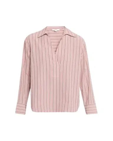 Vince Pinstripe Long-Sleeve Popover Shirt | Thumbnail 1
