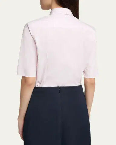 Jil Sander Elbow-Sleeve Slim Button-Down Shirt | Thumbnail 3 Jil Sander Elbow-Sleeve Slim Button-Down Shirt | Thumbnail 3