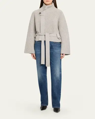 Brandon Maxwell Neal Cashmere Hidden Zip Sweater | Thumbnail 2
