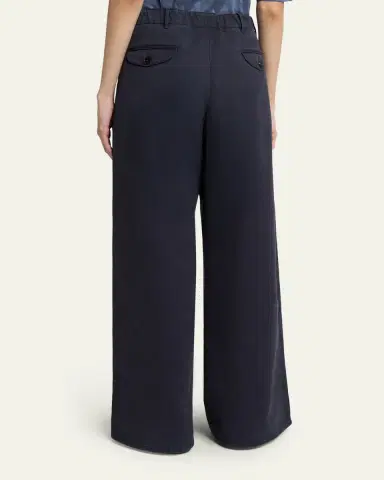 Jil Sander Pleated Cotton Wide-Leg Trousers | Thumbnail 3 Jil Sander Pleated Cotton Wide-Leg Trousers | Thumbnail 3