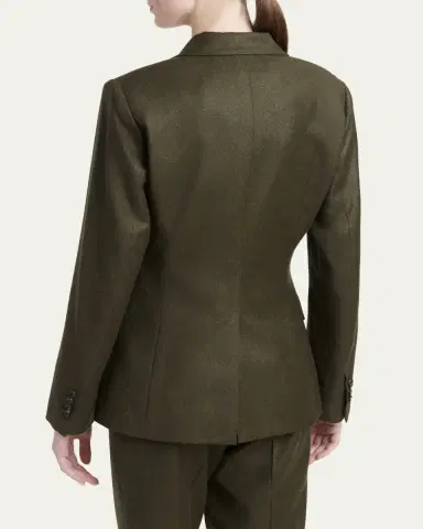 Kiton Metallic Wool Single-Breasted Jacket | Thumbnail 3