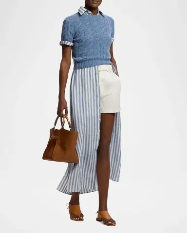 Ralph Lauren Collection Cable-Knit Cashmere Cropped Sweater | Thumbnail 2 Ralph Lauren Collection Cable-Knit Cashmere Cropped Sweater | Thumbnail 2