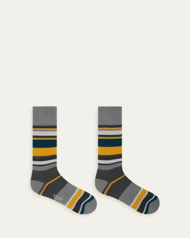 Paul Smith Men's Ozzy Multi-Stripe Crew Socks | Thumbnail 2
