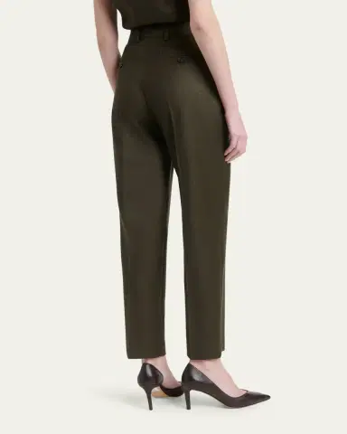 Kiton Shimmer Wool-Blend Straight Trousers | Thumbnail 3