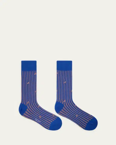 Paul Smith Men's Othello Music Stripe Crew Socks | Thumbnail 4
