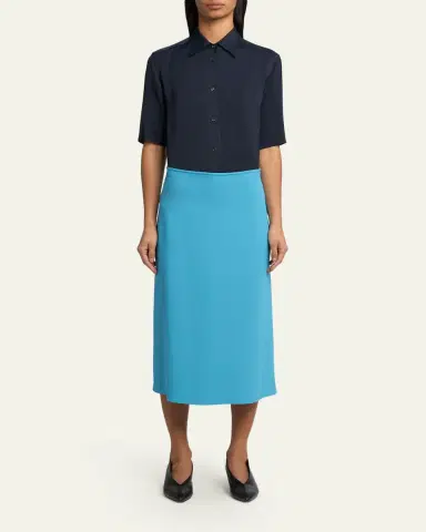 Jil Sander Short-Sleeve Viscose Button-Down Shirt | Thumbnail 2