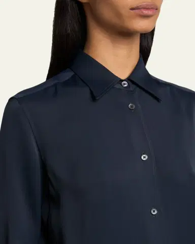 Jil Sander Short-Sleeve Viscose Button-Down Shirt | Thumbnail 5