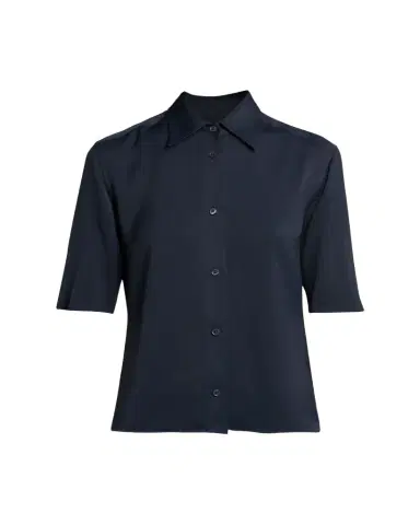 Jil Sander Short-Sleeve Viscose Button-Down Shirt | Thumbnail 1