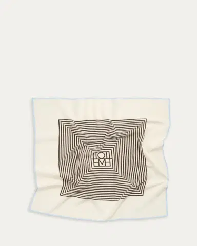 TOTEME Centered Monogram Silk Scarf | Thumbnail 2
