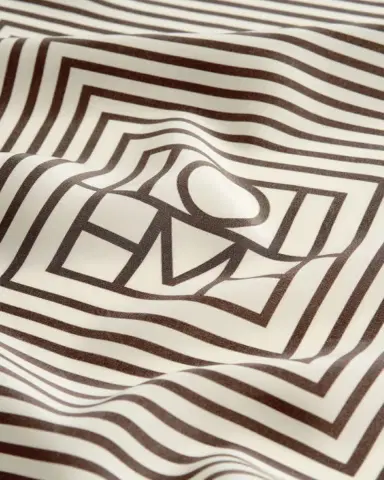 TOTEME Centered Monogram Silk Scarf | Thumbnail 3