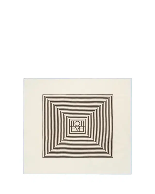 Toteme Centered Monogram Silk Scarf