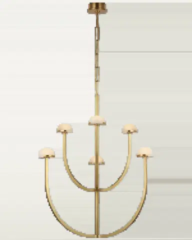 Visual Comfort Signature Pedra Large Two-Tier Chandelier By Kelly Wearstler | Thumbnail 2 Visual Comfort Signature Pedra Large Two-Tier Chandelier By Kelly Wearstler | Thumbnail 2
