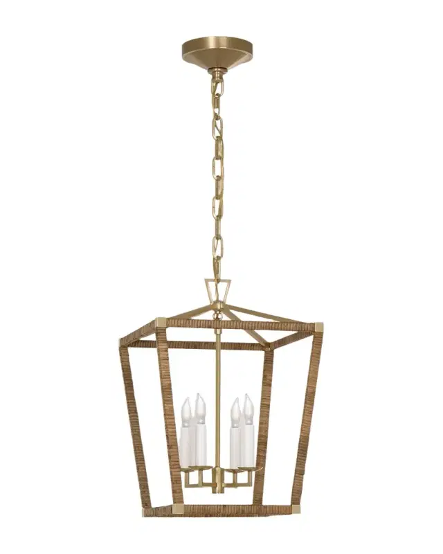 Visual Comfort Signature Darlana Small Rattan Wrapped Lantern by Chapman & Myers