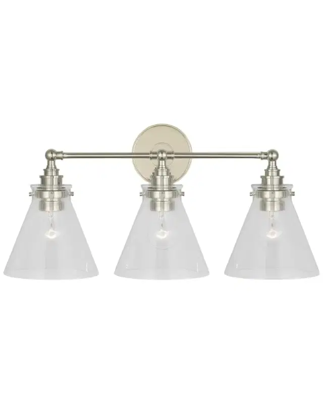 Visual Comfort Signature Parkington 3-Light Bath Bar Light by Chapman & Myers