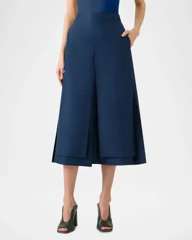 Akris Chiyoko Cotton Poplin Double-Layer Pants | Thumbnail 2 Akris Chiyoko Cotton Poplin Double-Layer Pants | Thumbnail 2