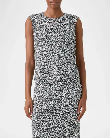 Akris Echo Sequined Sleeveless Blouse | Thumbnail 4 Akris Echo Sequined Sleeveless Blouse | Thumbnail 4