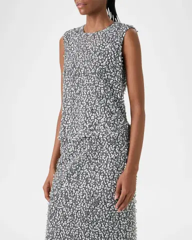 Akris Echo Sequined Sleeveless Blouse | Thumbnail 6 Akris Echo Sequined Sleeveless Blouse | Thumbnail 6