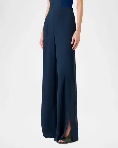 Akris Fellia Silk Georgette Flared Pants | Thumbnail 6