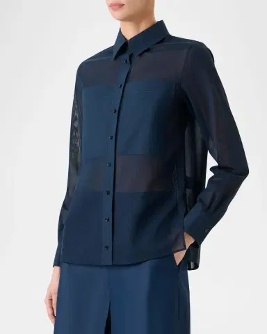 Akris Cotton Voile Button-Down Tunic Blouse | Thumbnail 6 Akris Cotton Voile Button-Down Tunic Blouse | Thumbnail 6