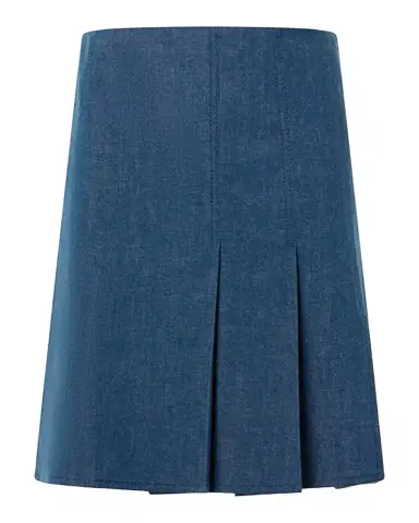 Akris Half-Pleated Stretch Denim Skirt | Thumbnail 1 Akris Half-Pleated Stretch Denim Skirt | Thumbnail 1
