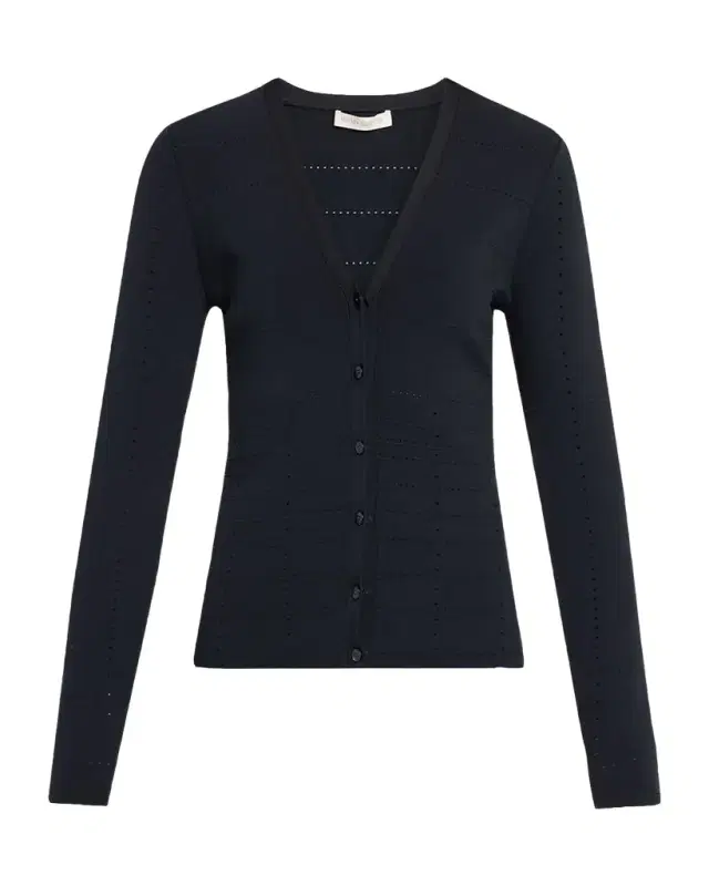 Astra Pointelle-Knit Cardigan