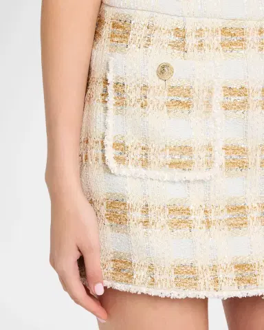 Ramy Brook Amaliah Plaid Tweed Mini Skirt | Thumbnail 5 Ramy Brook Amaliah Plaid Tweed Mini Skirt | Thumbnail 5