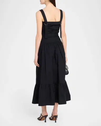Proenza Schouler White Label Miranda Belted A-Line Maxi Dress | Thumbnail 3 Proenza Schouler White Label Miranda Belted A-Line Maxi Dress | Thumbnail 3